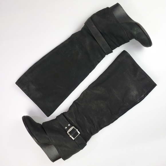 Vince Camuto Alician Leather Riding Boots Black - Picture 1 of 8